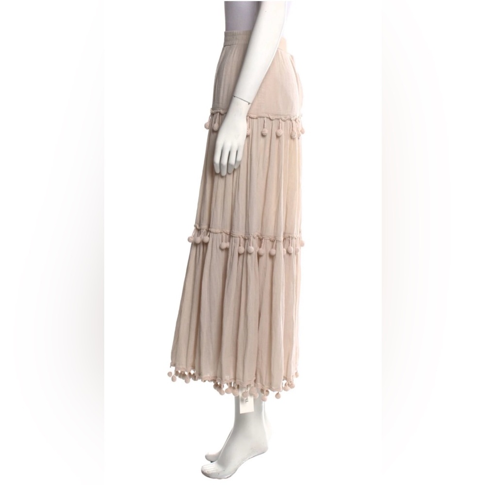 Calypso St Barth Pom-Pom Embellishments Midi Length Skirt Size XS New with Tags